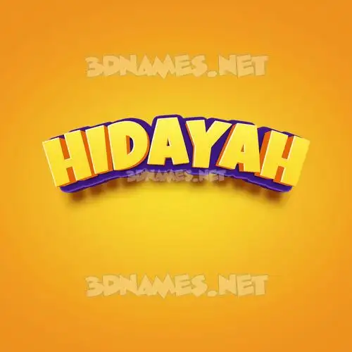hidayah in Orange Toon style - 3D name wallpaper hidayah in Orange Toon style - 3D name wallpaper