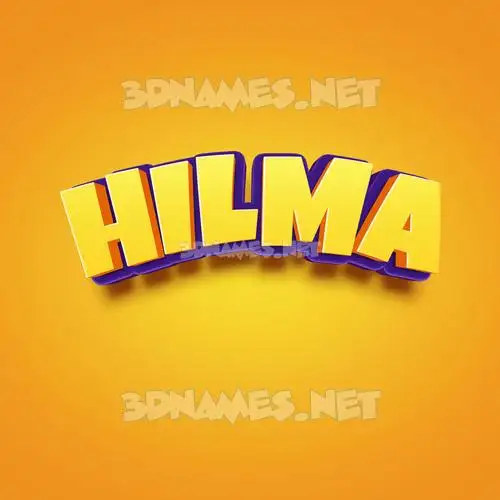 hilma in Orange Toon style - 3D name wallpaper