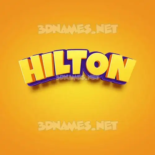 hilton in Orange Toon style - 3D name wallpaper hilton in Orange Toon style - 3D name wallpaper