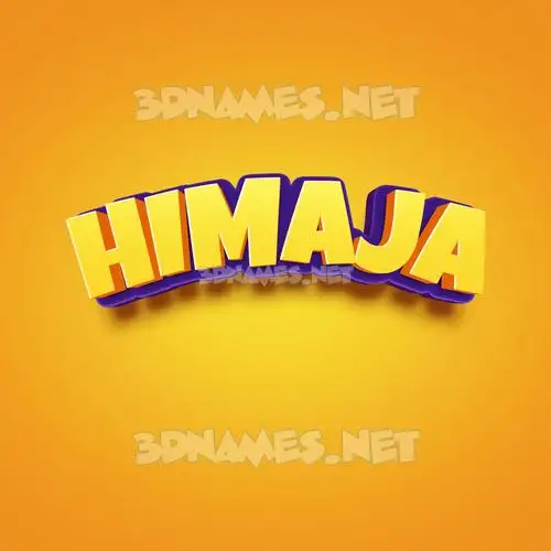 himaja in Orange Toon style - 3D name wallpaper