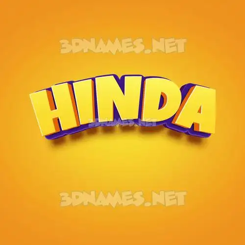 hinda in Orange Toon style - 3D name wallpaper hinda in Orange Toon style - 3D name wallpaper