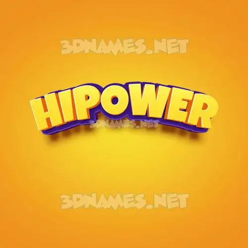 hipower in Orange Toon style - 3D name wallpaper hipower in Orange Toon style - 3D name wallpaper