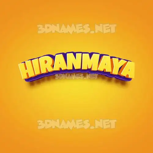 hiranmaya in Orange Toon style - 3D name wallpaper
