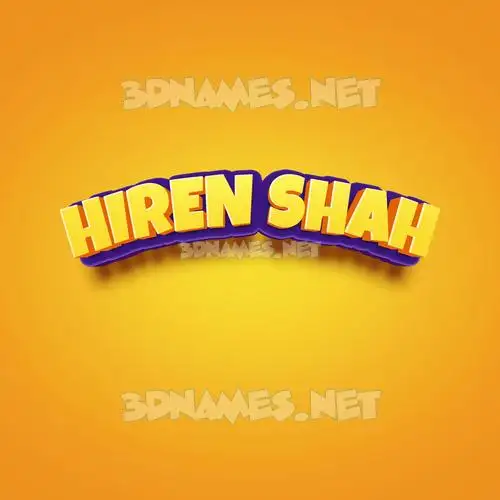 hiren shah in Orange Toon style - 3D name wallpaper hiren shah in Orange Toon style - 3D name wallpaper