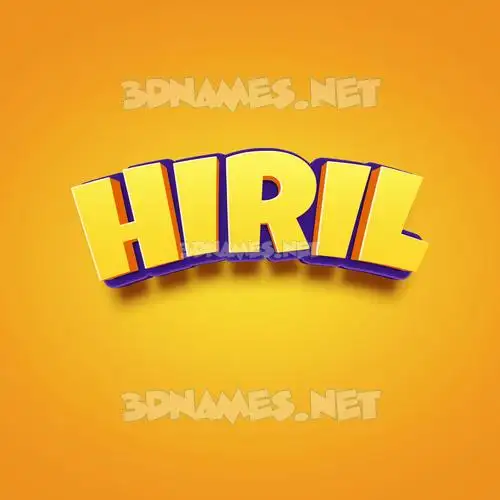 hiril in Orange Toon style - 3D name wallpaper hiril in Orange Toon style - 3D name wallpaper
