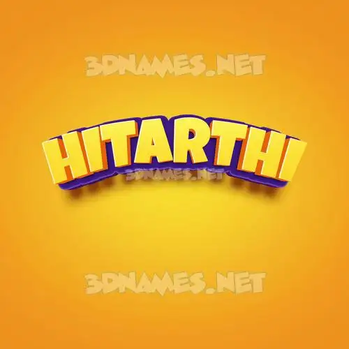 hitarthi in Orange Toon style - 3D name wallpaper hitarthi in Orange Toon style - 3D name wallpaper