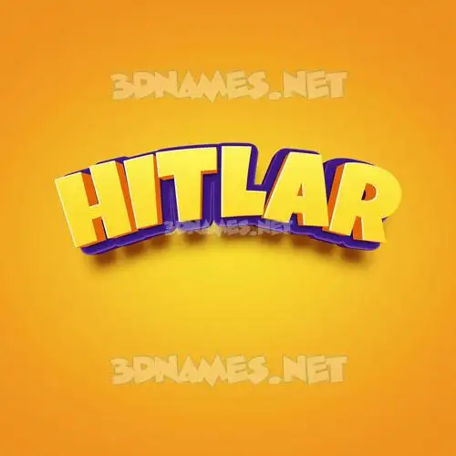 hitlar in Orange Toon style - 3D name wallpaper hitlar in Orange Toon style - 3D name wallpaper