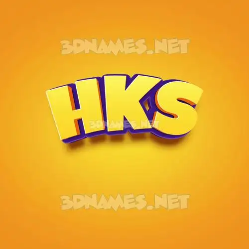 hks in Orange Toon style - 3D name wallpaper hks in Orange Toon style - 3D name wallpaper