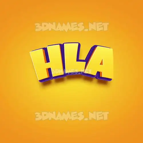 hla in Orange Toon style - 3D name wallpaper hla in Orange Toon style - 3D name wallpaper