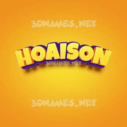 hoaison in Orange Toon style - 3D name wallpaper hoaison in Orange Toon style - 3D name wallpaper