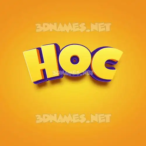 hoc in Orange Toon style - 3D name wallpaper hoc in Orange Toon style - 3D name wallpaper
