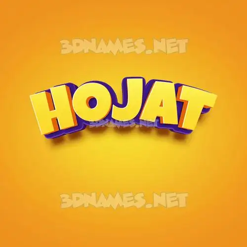 hojat in Orange Toon style - 3D name wallpaper hojat in Orange Toon style - 3D name wallpaper