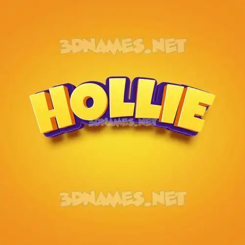 hollie in Orange Toon style - 3D name wallpaper