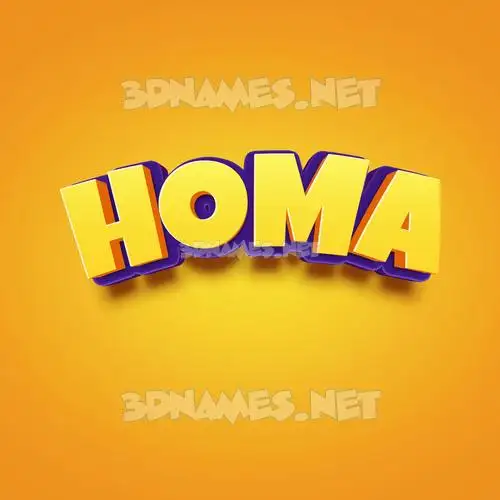 homa in Orange Toon style - 3D name wallpaper homa in Orange Toon style - 3D name wallpaper