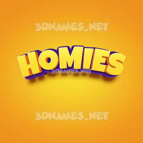 homies in Orange Toon style - 3D name wallpaper