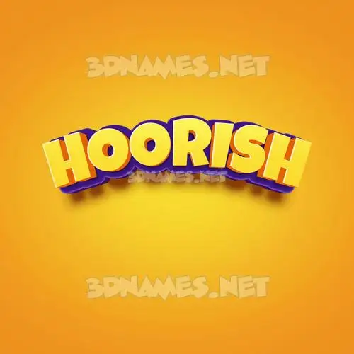 hoorish in Orange Toon style - 3D name wallpaper hoorish in Orange Toon style - 3D name wallpaper