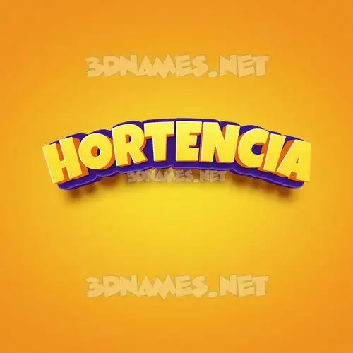 hortencia in Orange Toon style - 3D name wallpaper