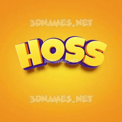 hoss in Orange Toon style - 3D name wallpaper hoss in Orange Toon style - 3D name wallpaper