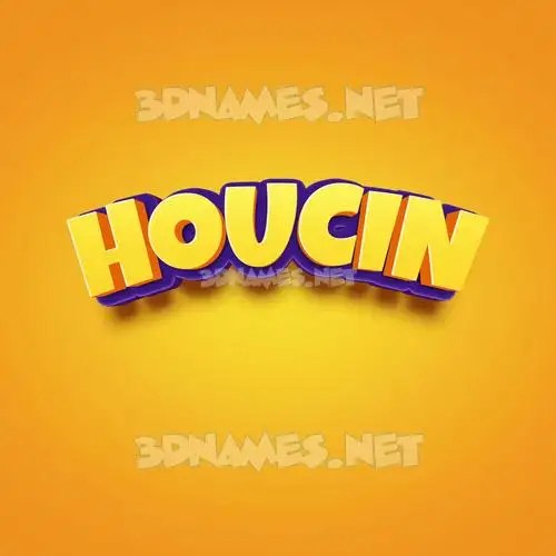 houcin in Orange Toon style - 3D name wallpaper houcin in Orange Toon style - 3D name wallpaper