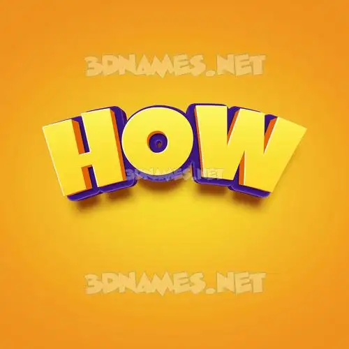 how in Orange Toon style - 3D name wallpaper
