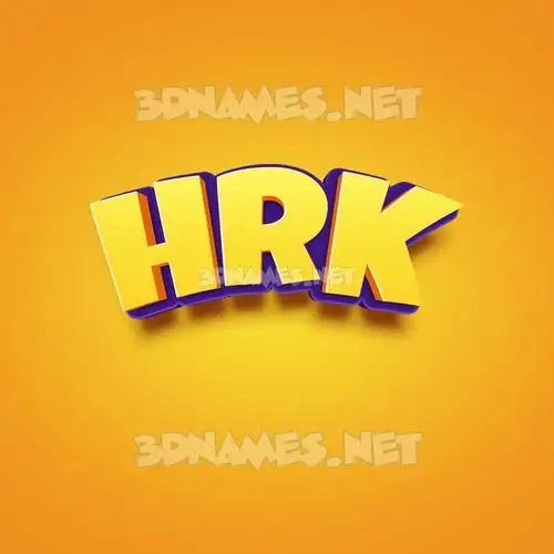 hrk in Orange Toon style - 3D name wallpaper hrk in Orange Toon style - 3D name wallpaper