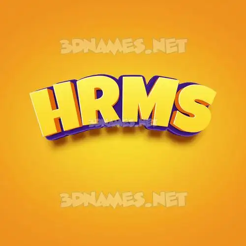 hrms in Orange Toon style - 3D name wallpaper hrms in Orange Toon style - 3D name wallpaper