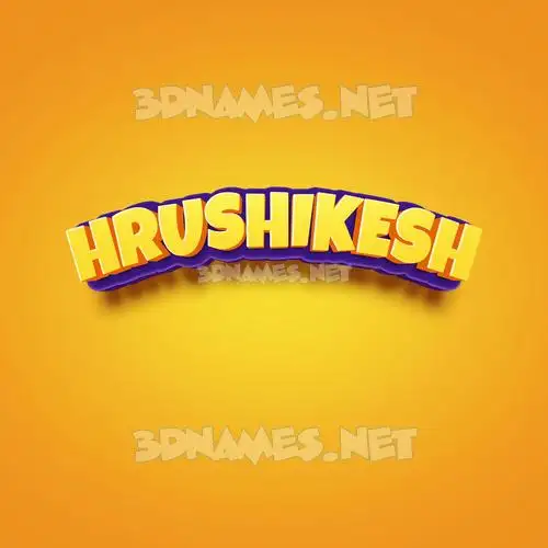 hrushikesh in Orange Toon style - 3D name wallpaper