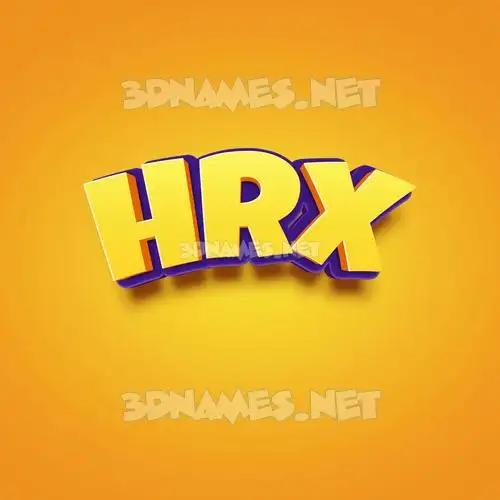 hrx in Orange Toon style - 3D name wallpaper hrx in Orange Toon style - 3D name wallpaper