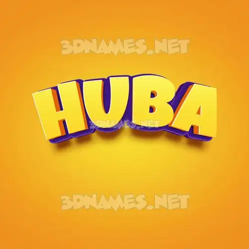 huba in Orange Toon style - 3D name wallpaper huba in Orange Toon style - 3D name wallpaper