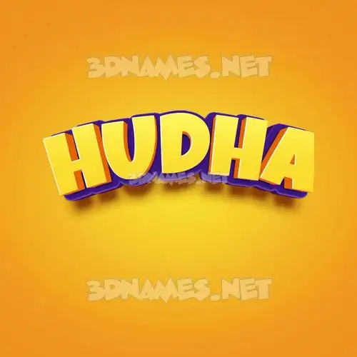 hudha in Orange Toon style - 3D name wallpaper hudha in Orange Toon style - 3D name wallpaper