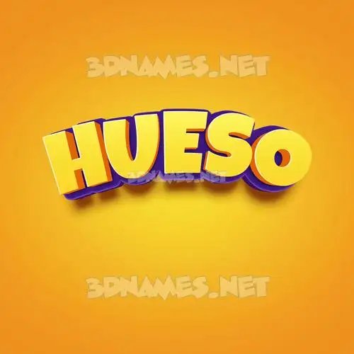 hueso in Orange Toon style - 3D name wallpaper hueso in Orange Toon style - 3D name wallpaper
