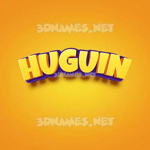 huguin in Orange Toon style - 3D name wallpaper huguin in Orange Toon style - 3D name wallpaper