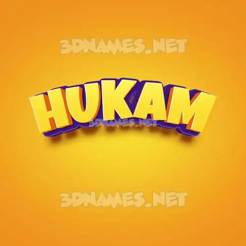 hukam in Orange Toon style - 3D name wallpaper hukam in Orange Toon style - 3D name wallpaper