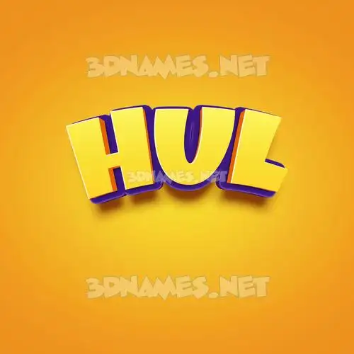 hul in Orange Toon style - 3D name wallpaper hul in Orange Toon style - 3D name wallpaper