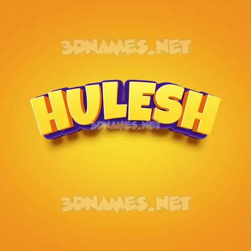hulesh in Orange Toon style - 3D name wallpaper hulesh in Orange Toon style - 3D name wallpaper