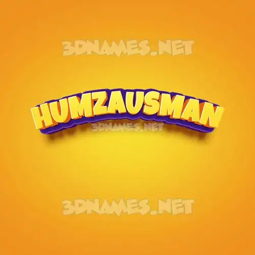 humzausman in Orange Toon style - 3D name wallpaper humzausman in Orange Toon style - 3D name wallpaper