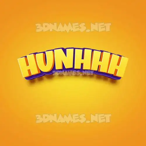 hunhhh in Orange Toon style - 3D name wallpaper hunhhh in Orange Toon style - 3D name wallpaper