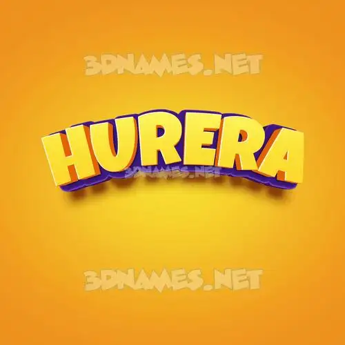 hurera in Orange Toon style - 3D name wallpaper hurera in Orange Toon style - 3D name wallpaper