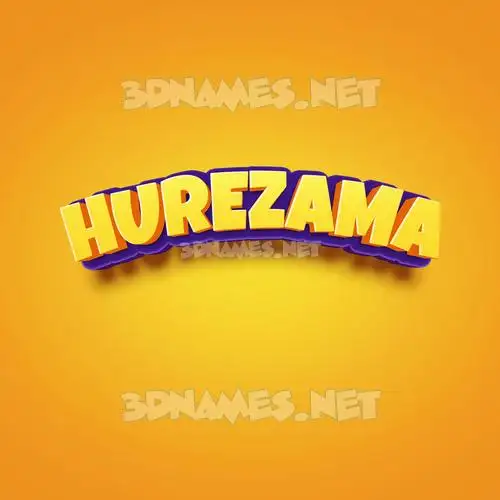 hurezama in Orange Toon style - 3D name wallpaper hurezama in Orange Toon style - 3D name wallpaper