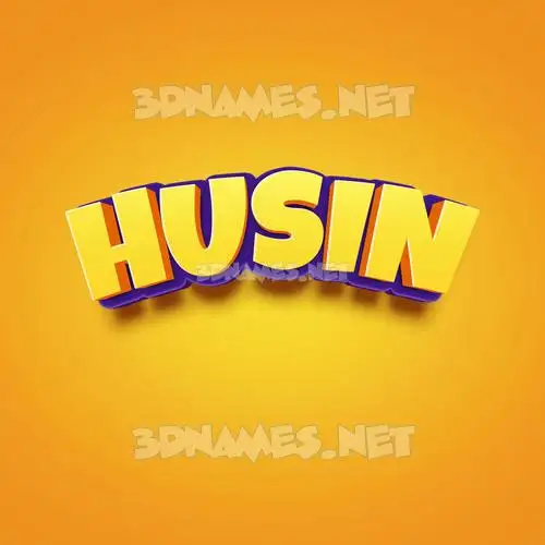 husin in Orange Toon style - 3D name wallpaper husin in Orange Toon style - 3D name wallpaper