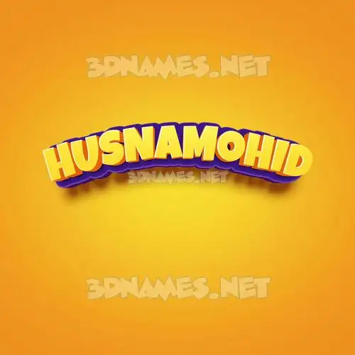 husnamohid in Orange Toon style - 3D name wallpaper husnamohid in Orange Toon style - 3D name wallpaper