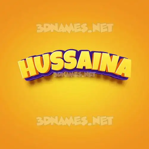 hussaina in Orange Toon style - 3D name wallpaper hussaina in Orange Toon style - 3D name wallpaper