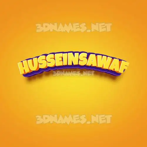 husseinsawaf in Orange Toon style - 3D name wallpaper husseinsawaf in Orange Toon style - 3D name wallpaper