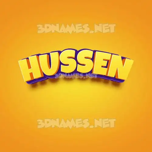 hussen in Orange Toon style - 3D name wallpaper hussen in Orange Toon style - 3D name wallpaper