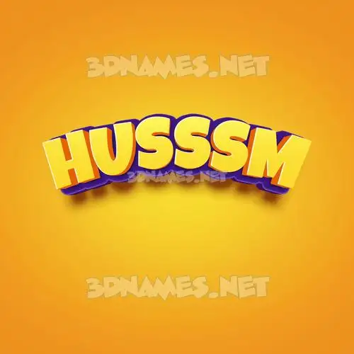 husssm in Orange Toon style - 3D name wallpaper husssm in Orange Toon style - 3D name wallpaper