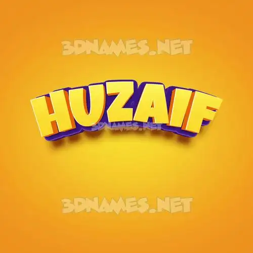huzaif in Orange Toon style - 3D name wallpaper huzaif in Orange Toon style - 3D name wallpaper