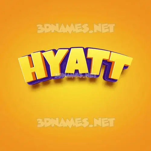 hyatt in Orange Toon style - 3D name wallpaper hyatt in Orange Toon style - 3D name wallpaper