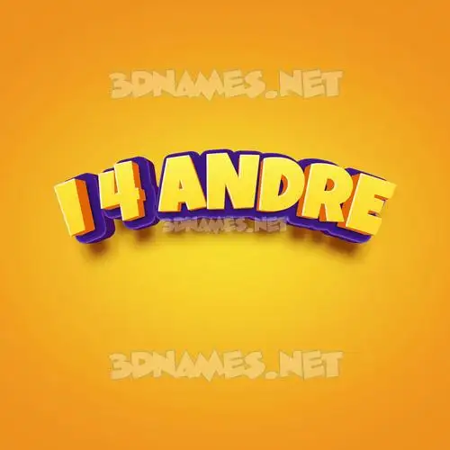 i 4 andre in Orange Toon style - 3D name wallpaper