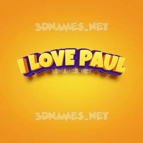 i love paul in Orange Toon style - 3D name wallpaper i love paul in Orange Toon style - 3D name wallpaper