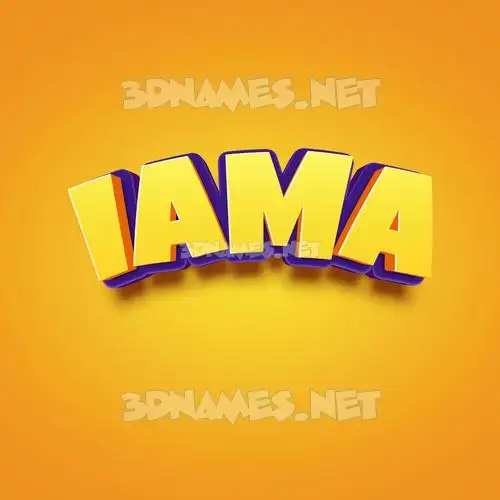 iama in Orange Toon style - 3D name wallpaper iama in Orange Toon style - 3D name wallpaper